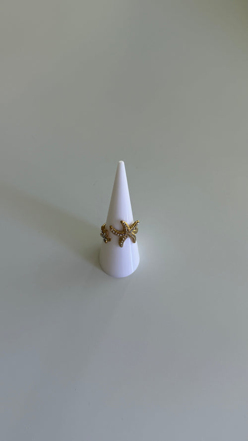 BAGUE - doré étoile de mer