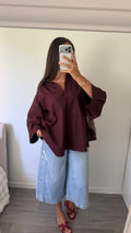 CHEMISE CASSY - bordeaux