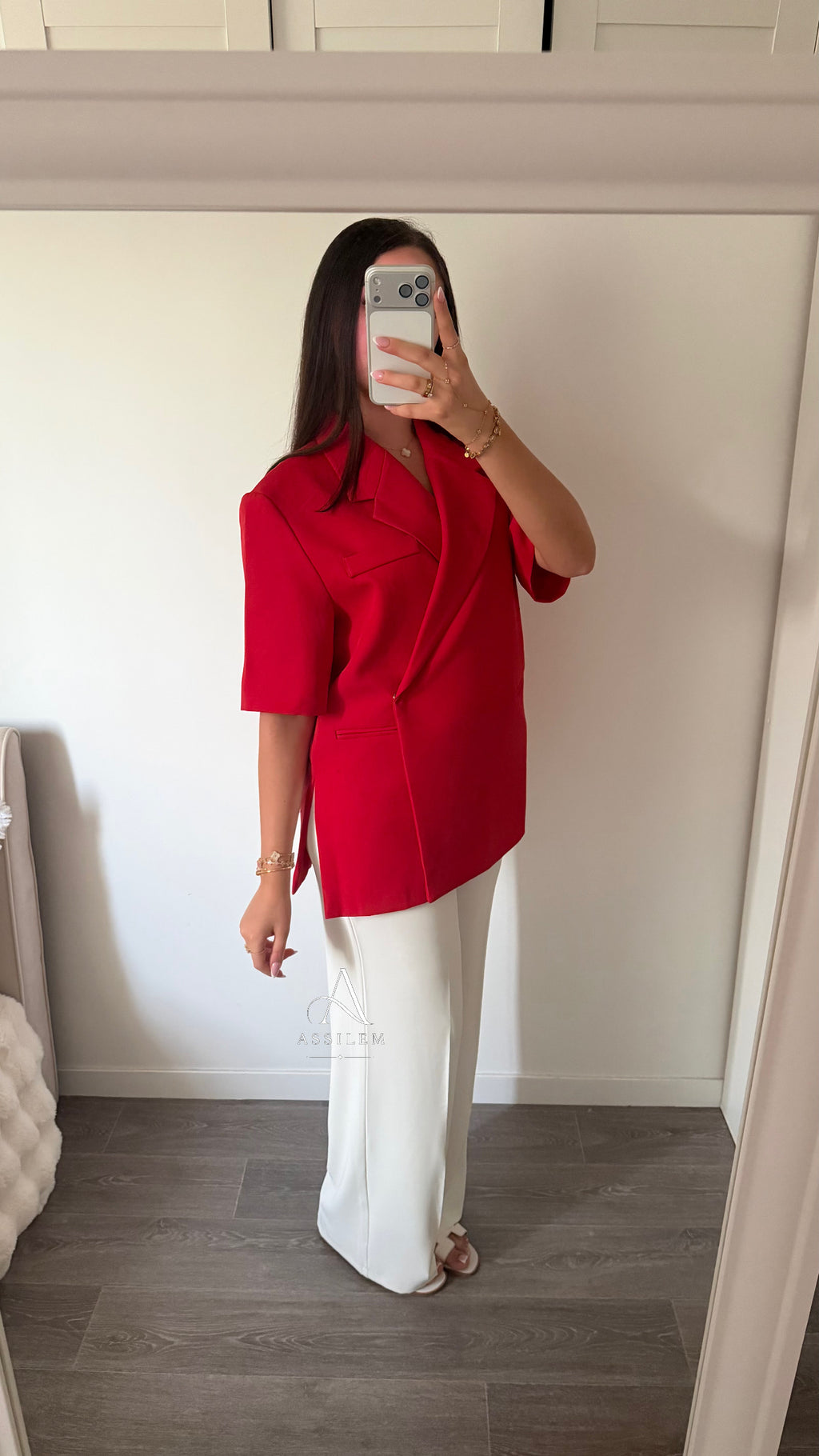 BLAZER LENA - rouge qualité premium [précommande expédition fin juin]