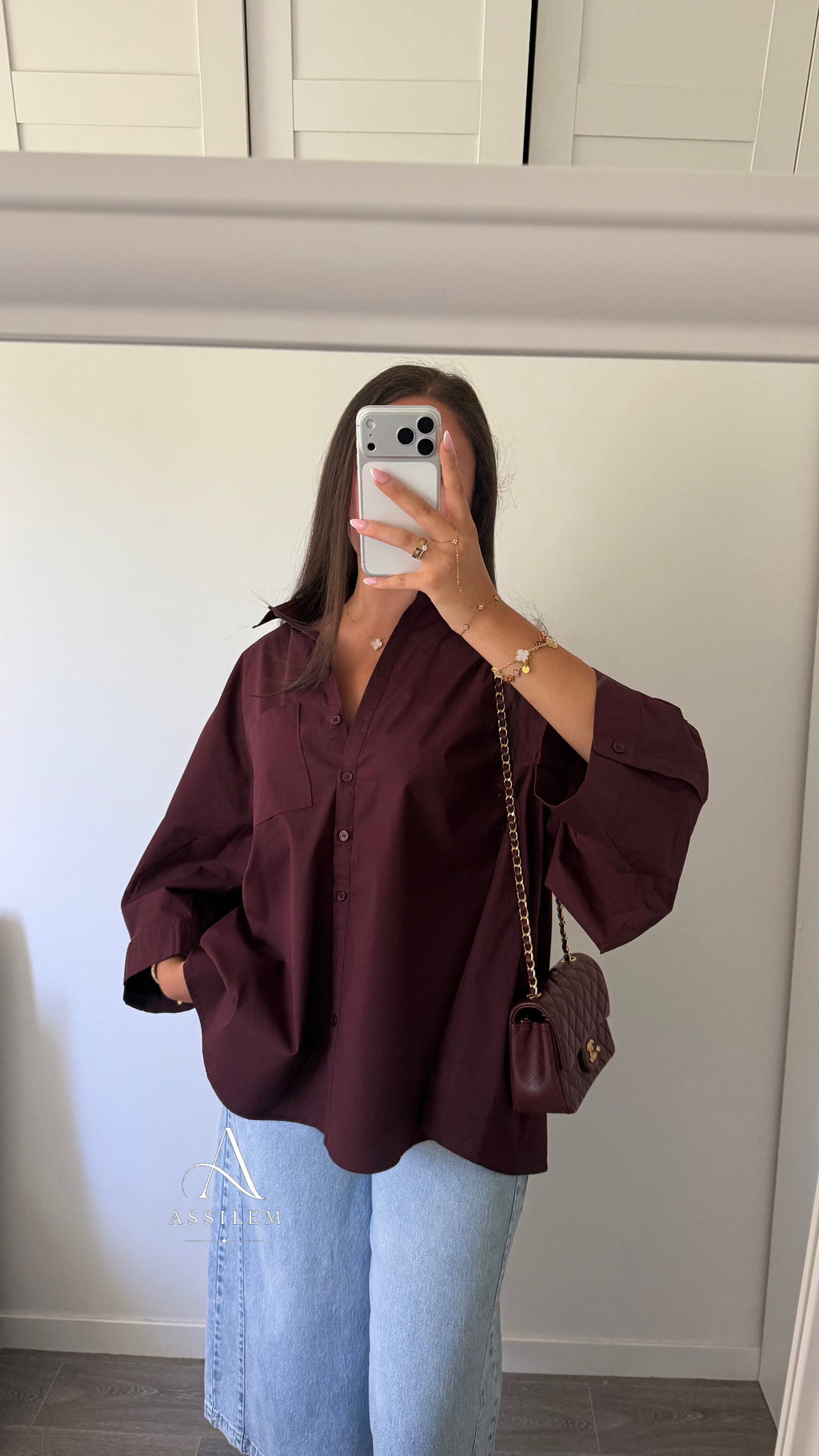 CHEMISE CASSY - bordeaux