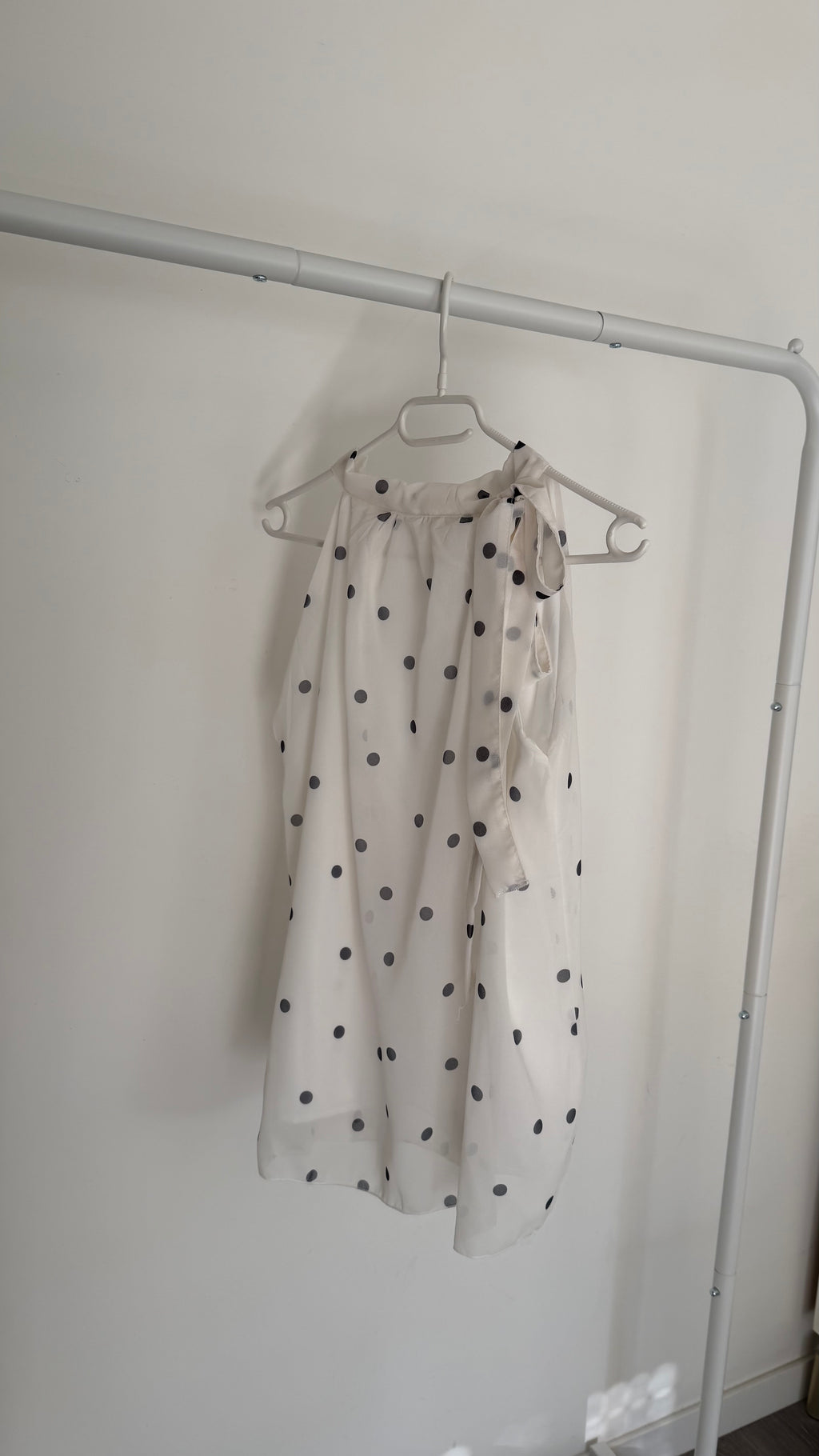 BLOUSE - blanche à pois