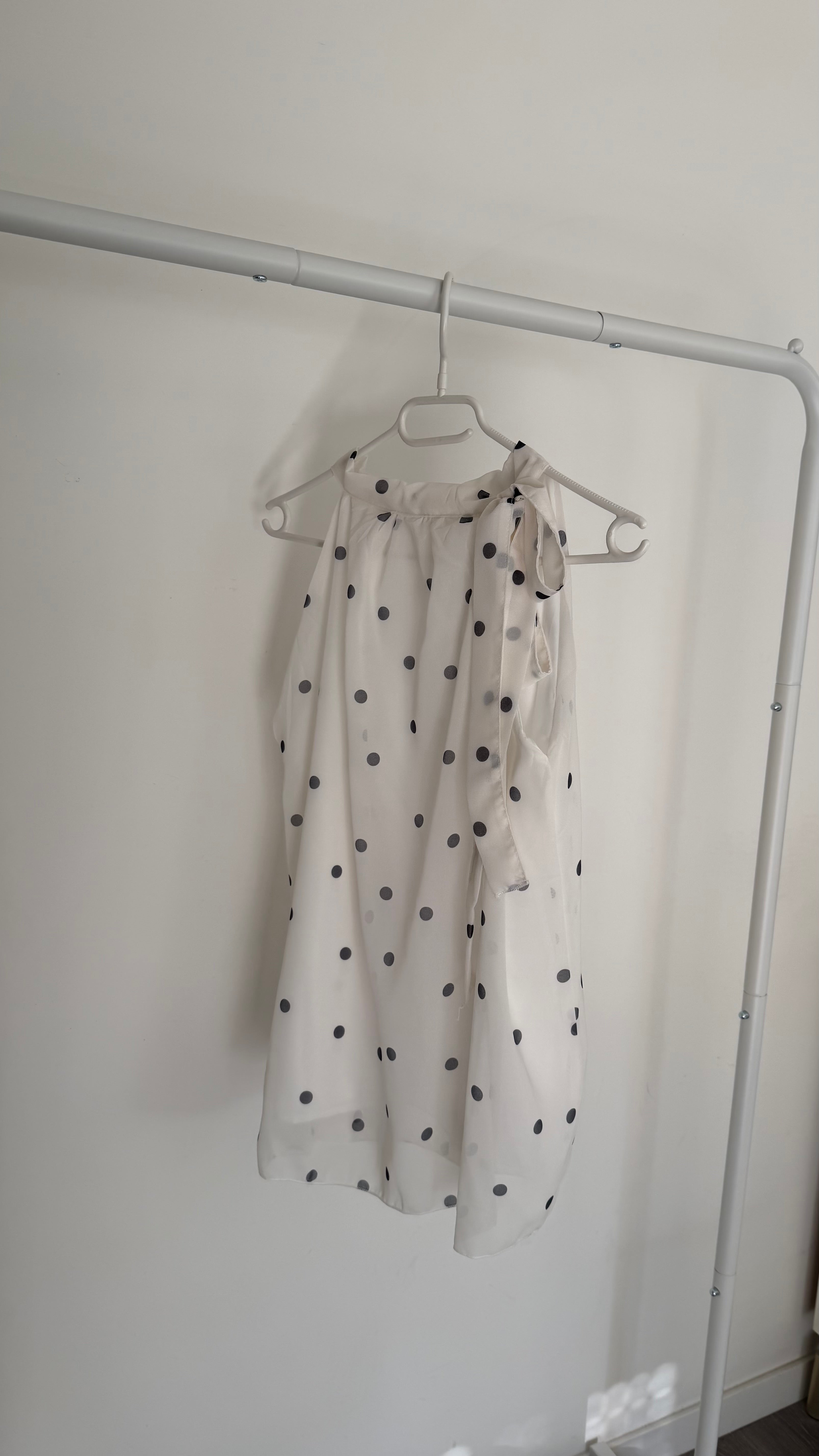 BLOUSE - blanche à pois