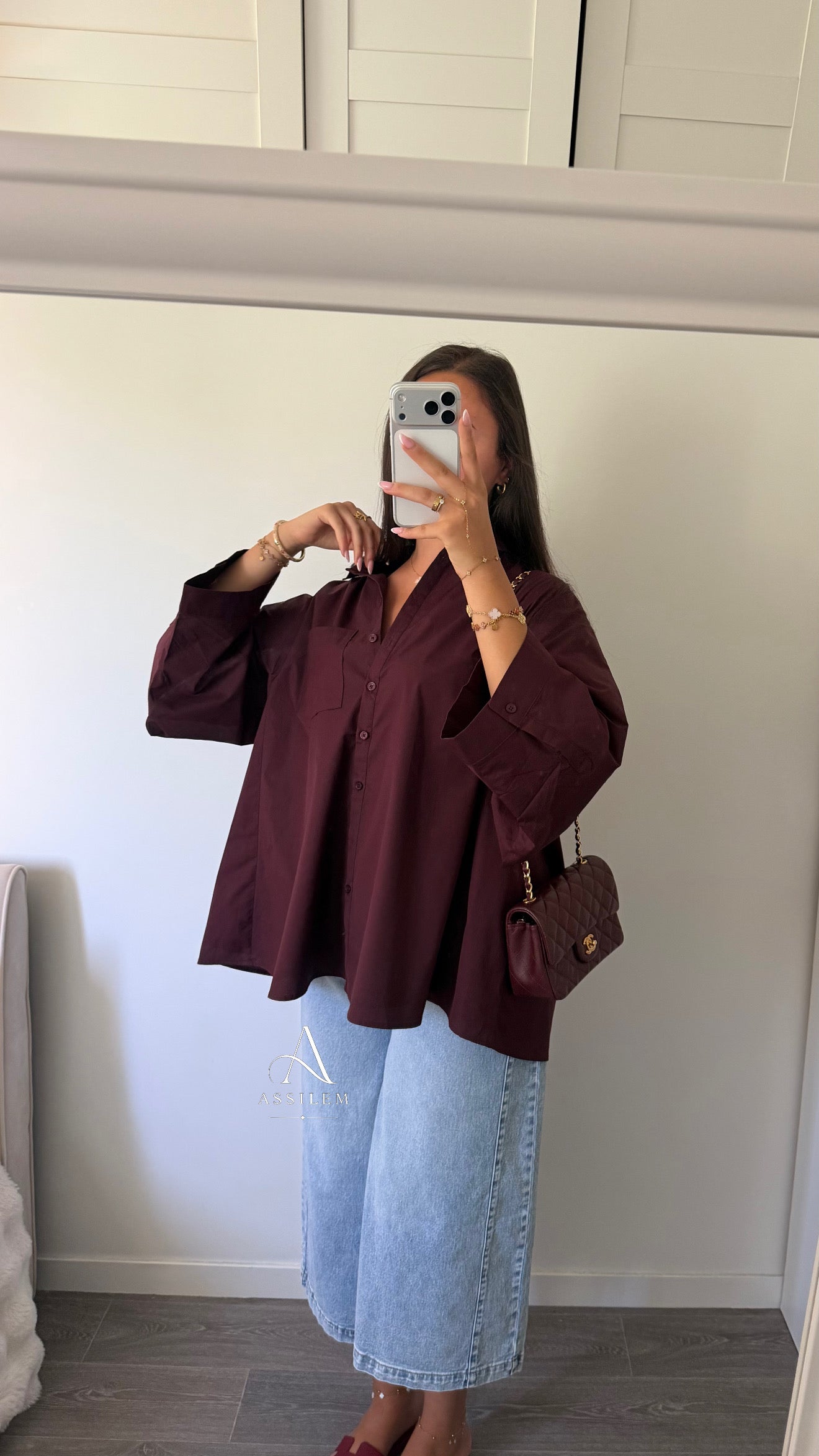 CHEMISE CASSY - bordeaux