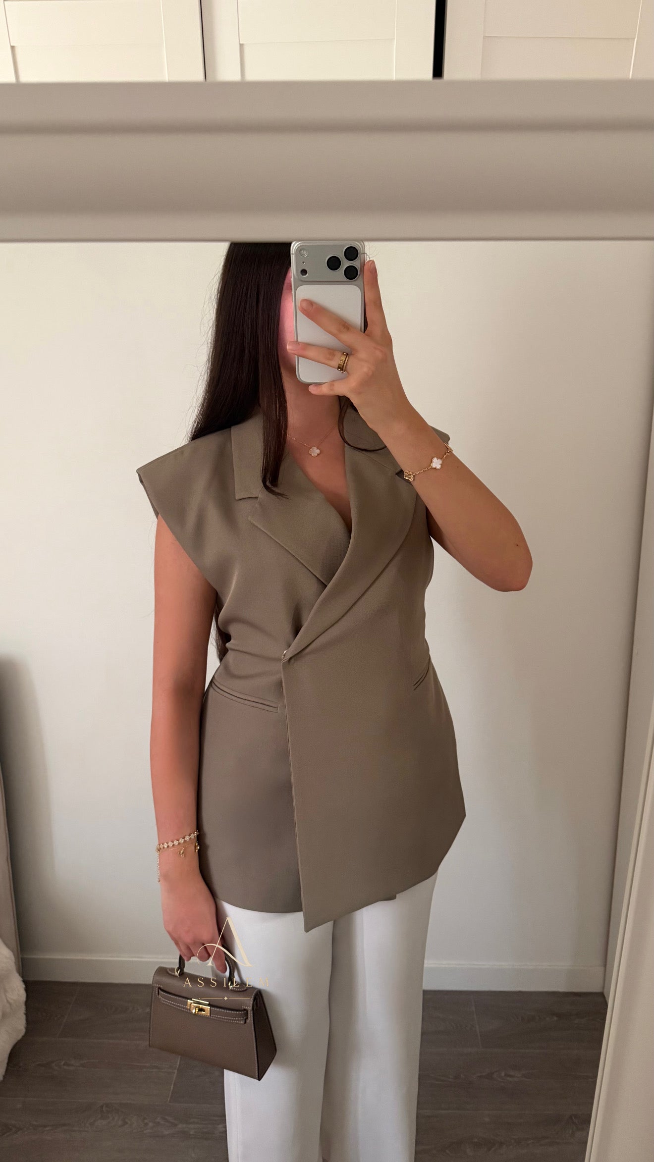 BLAZER DIANA - taupe qualité premium
