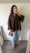 CHEMISE CASSY - marron