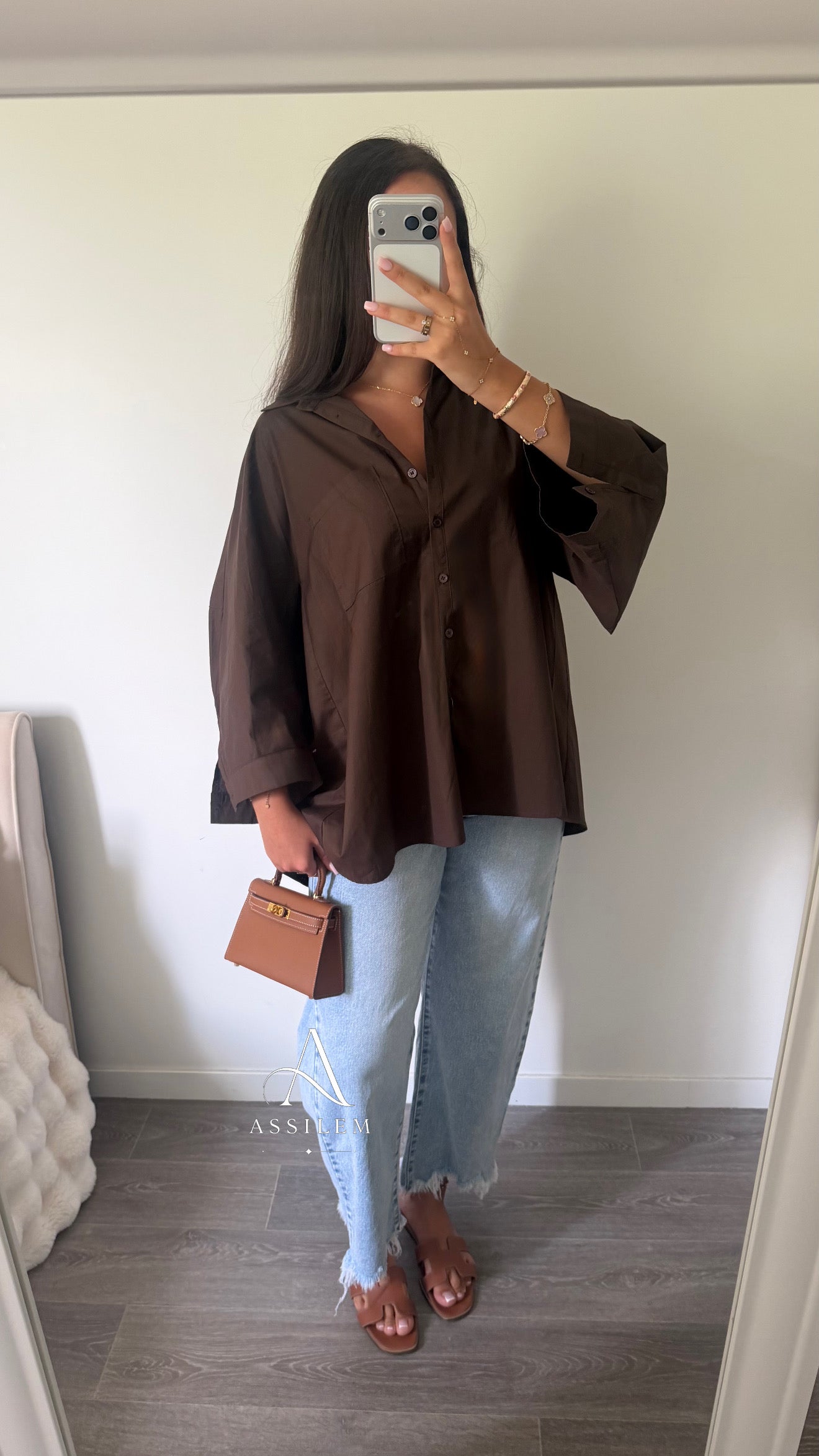 CHEMISE CASSY - marron