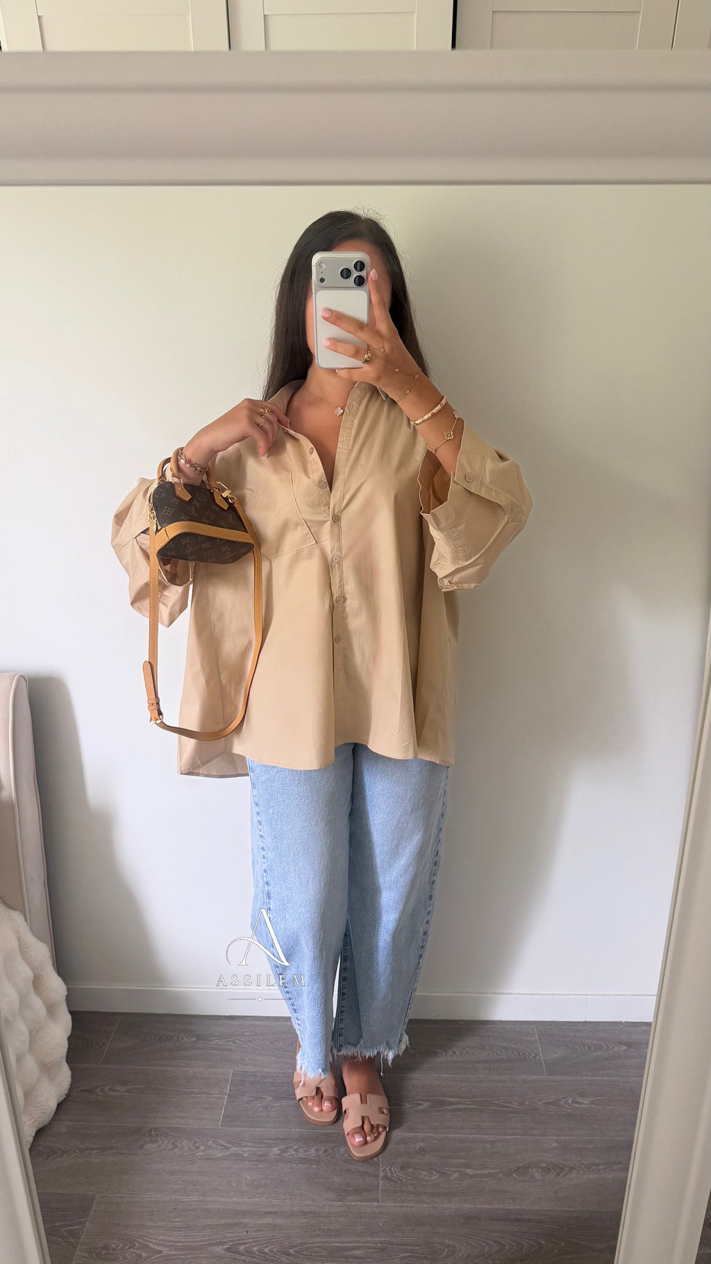 CHEMISE CASSY - beige