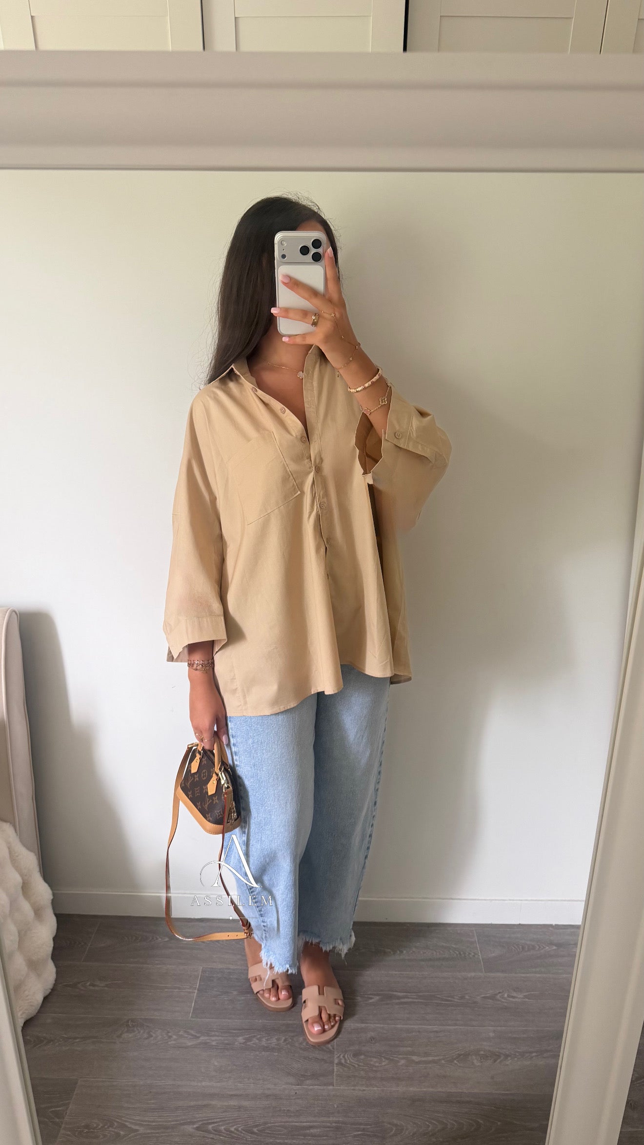 CHEMISE CASSY - beige