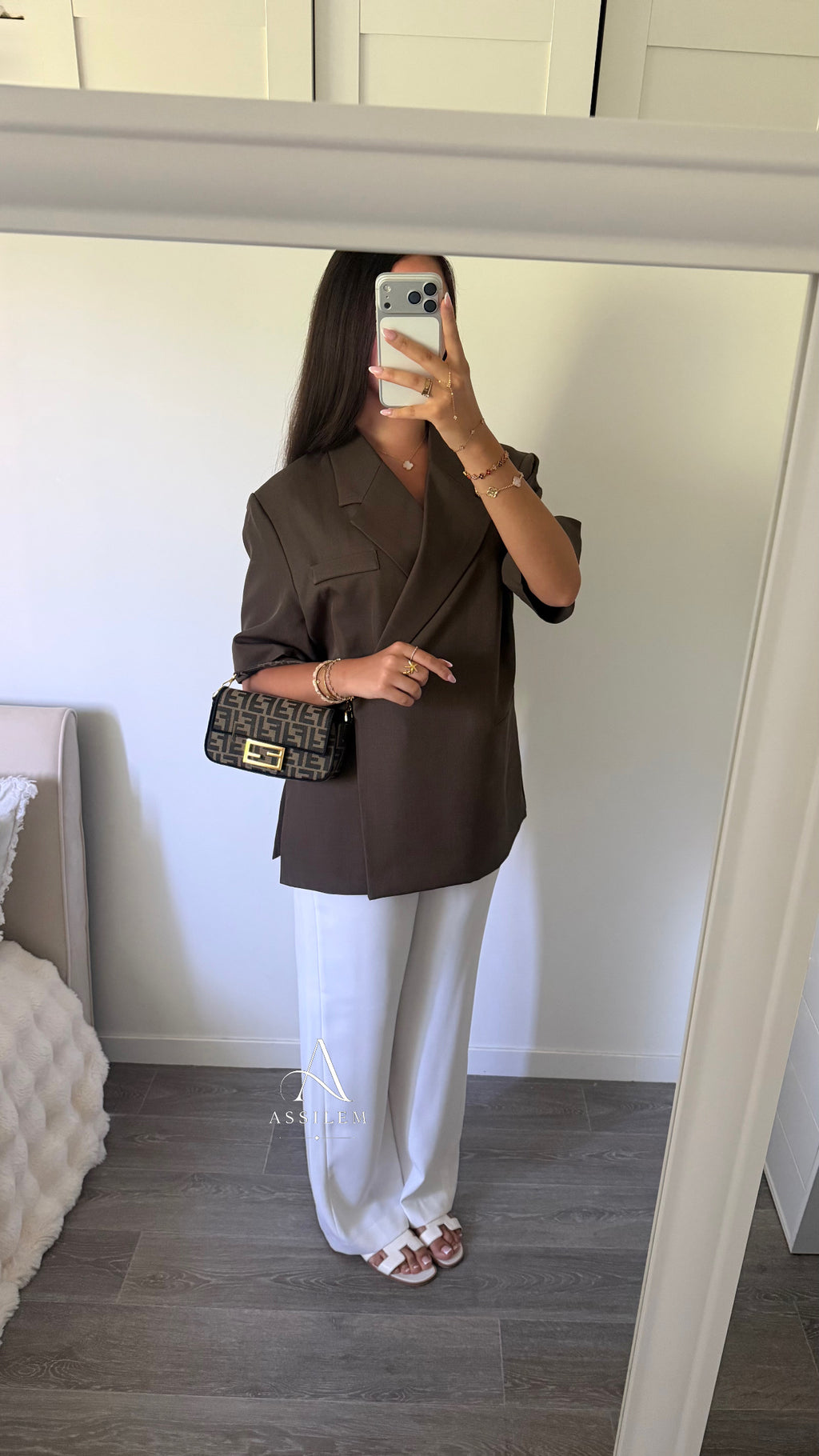 BLAZER LENA - marron qualité premium