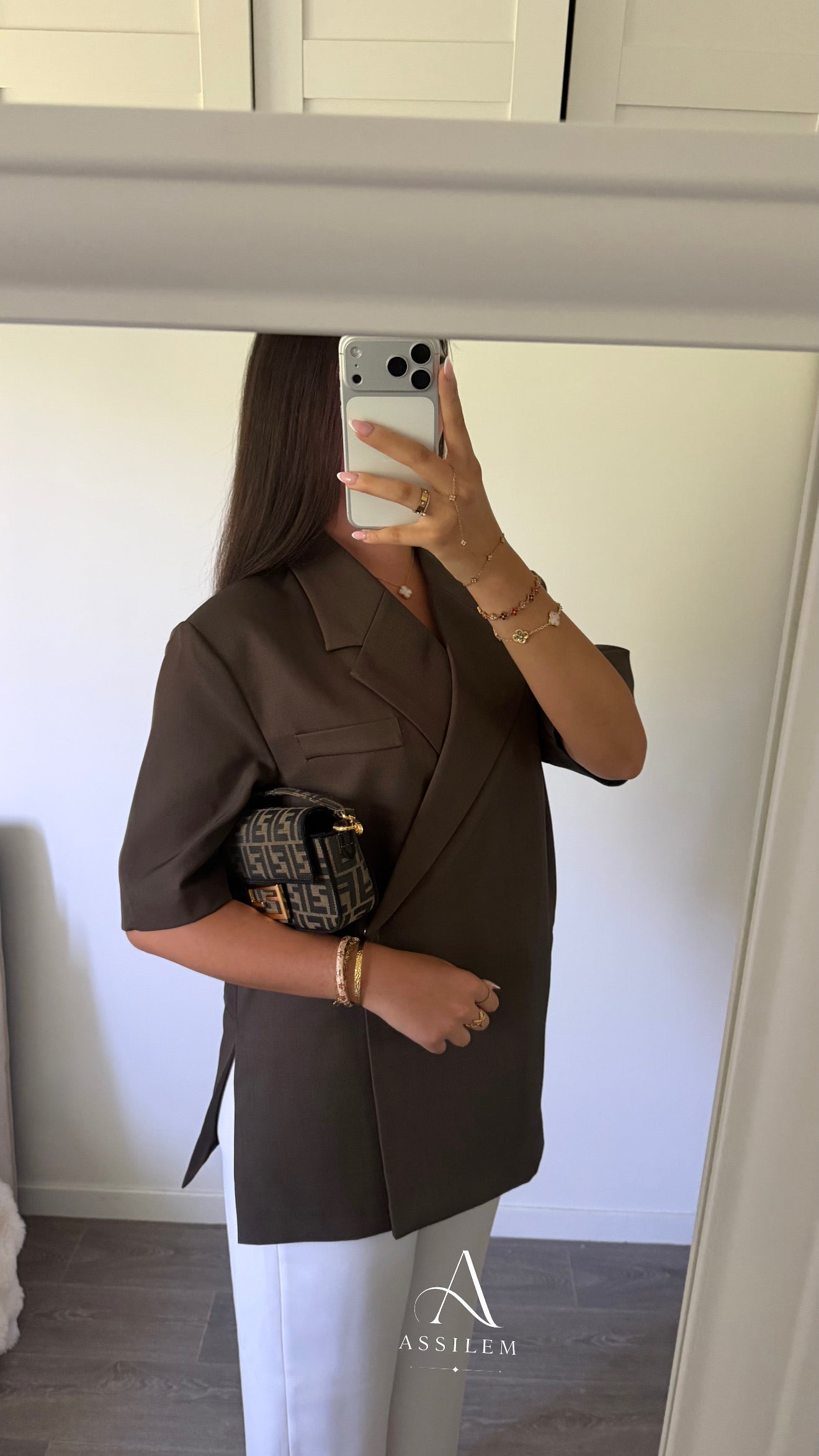 BLAZER LENA - marron qualité premium