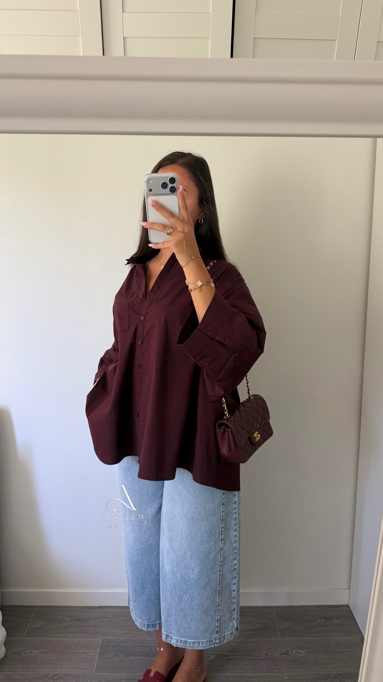 CHEMISE CASSY - bordeaux