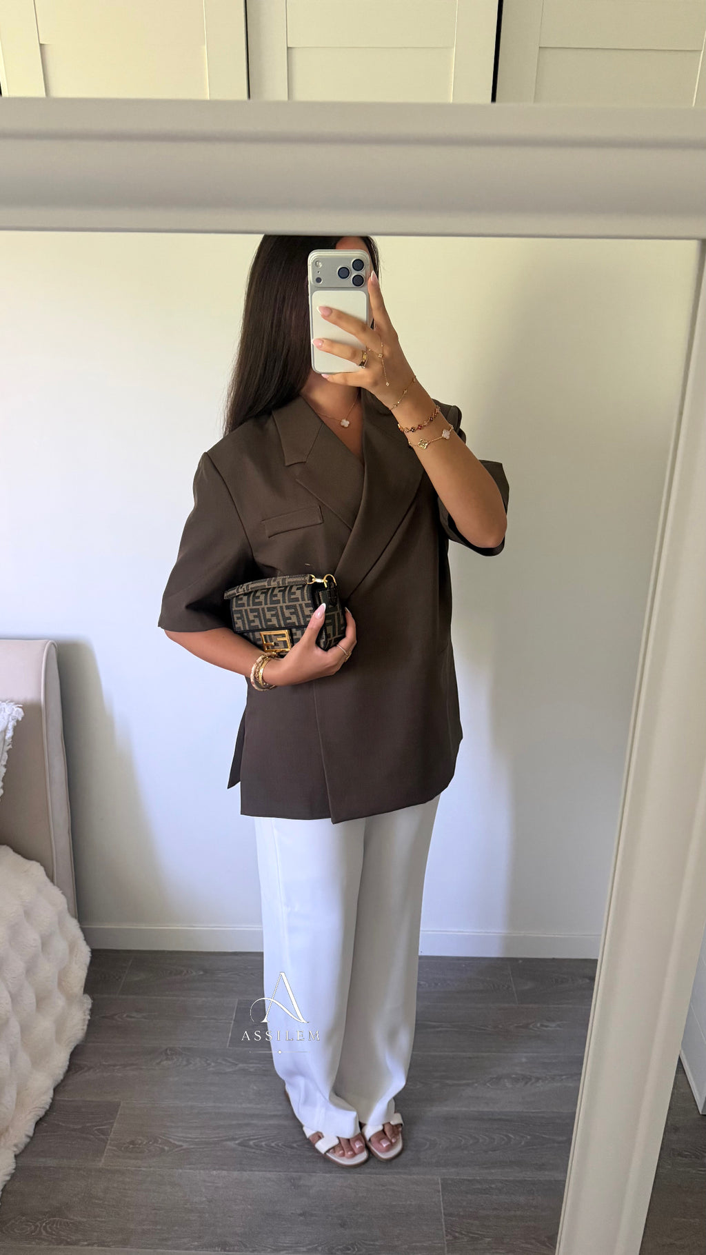 BLAZER LENA - marron qualité premium