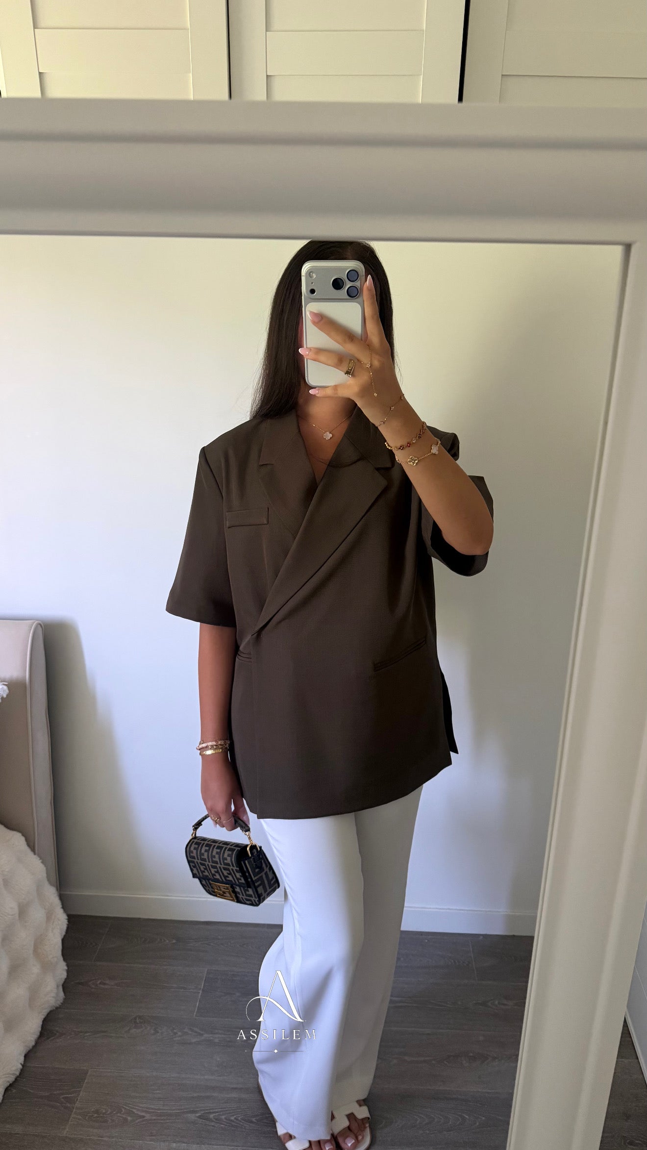 BLAZER LENA - marron qualité premium
