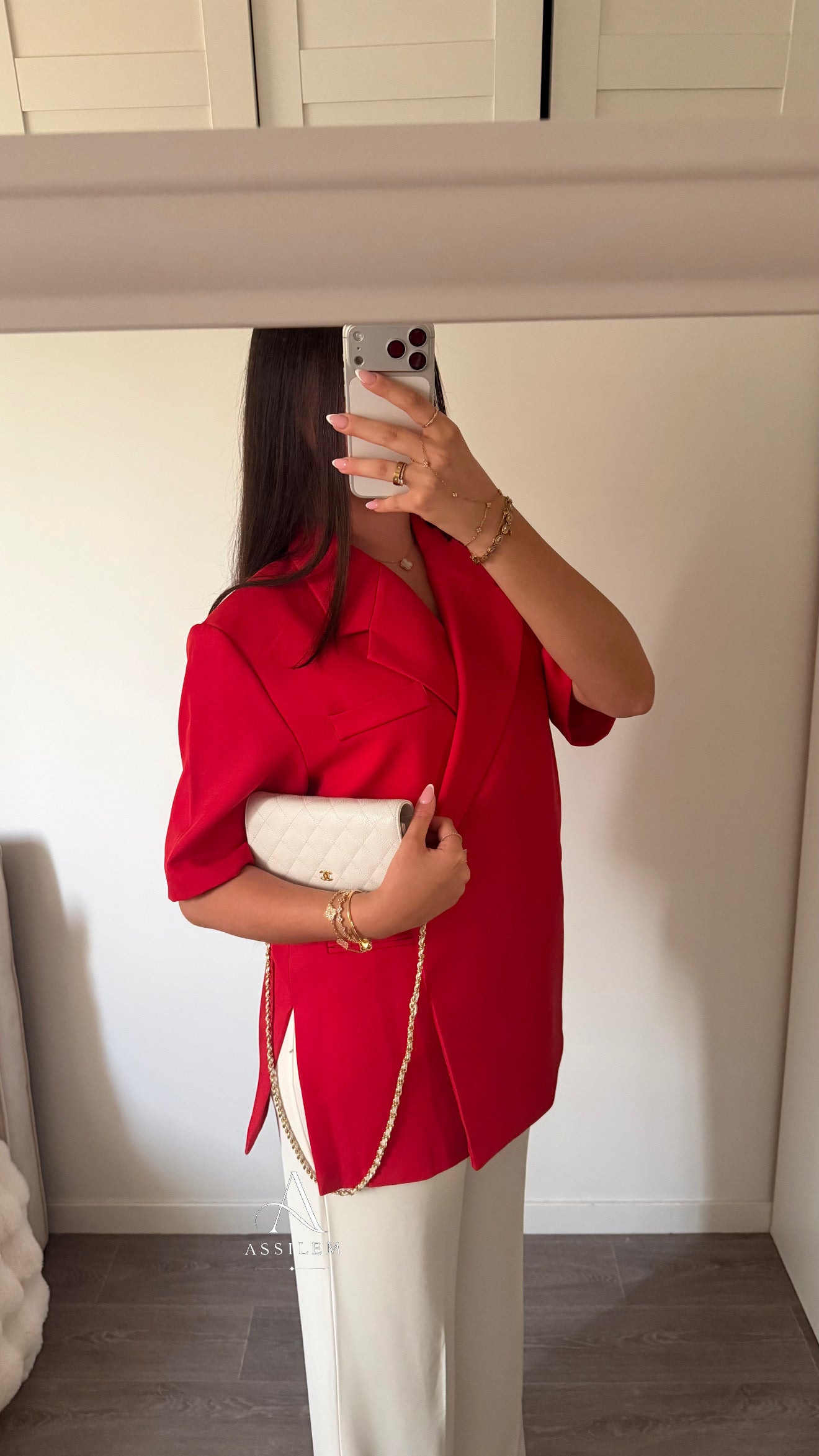 BLAZER LENA - rouge qualité premium [précommande expédition fin juin]